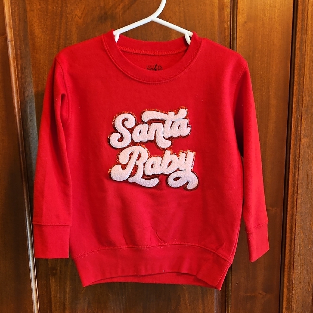 Santa Baby Red Kids Sweatshirt